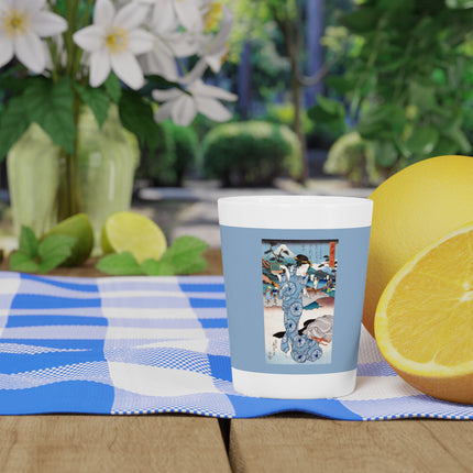 Japanese Woman Woodblock Print by Keisai Eisen Ceramic Shot Glass