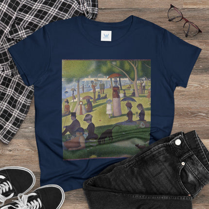 A Sunday on La Grande Jatte by Georges Seurat Women's Midweight Cotton Tee