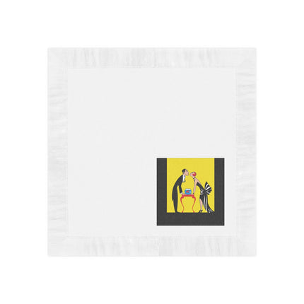 A Moment of Elegance White Coined Napkins