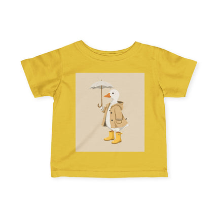 🦆☂️ The Little Rainy Day Duckling Infant Fine Jersey Tee – Whimsical Storybook Charm