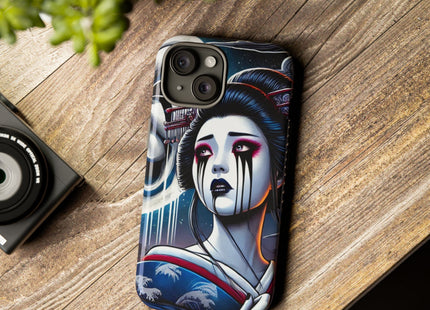 Geisha’s Black Ink Tears Phone Cases