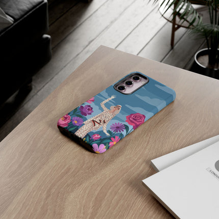 🌺👒 The Grand Flower Promenade Phone Case – Art Deco Fashion Illustration