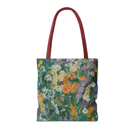 Flowers on the Mountain by August Babberger Tote Bag (AOP)