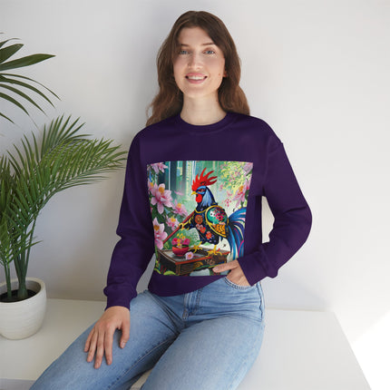 Cyberpunk Rooster Unisex Heavy Blend™ Crewneck Sweatshirt