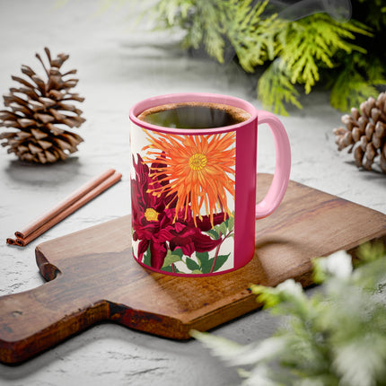 Dahlia Flower by Tanigami Kônan Colorful Mugs (11oz, 15oz)