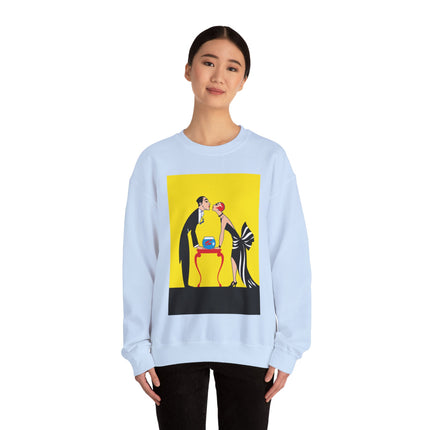 A Moment of Elegance: A Passionate Embrace Amidst Golden Splendor Heavy Blend™ Crewneck Sweatshirt