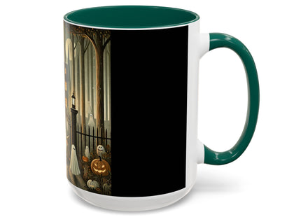 Ghostly Welcome – A Halloween Night Colorful Mugs (11oz, 15oz)