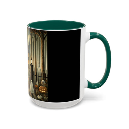 Ghostly Welcome – A Halloween Night Colorful Mugs (11oz, 15oz)