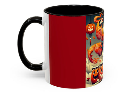 Jack-O’-Lantern Drums & The Kabuki Rabbit Colorful Mugs (11oz, 15oz)