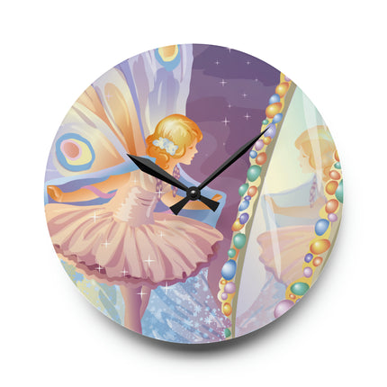 Reflections of Enchantment Acrylic Wall Clock, Round and Square