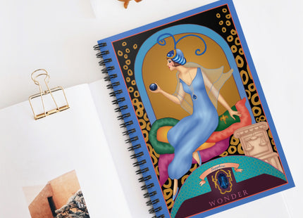 September & Sapphire (from the Gem Series) by Sofia Chiostri Spiral Notebook - Ruled Line