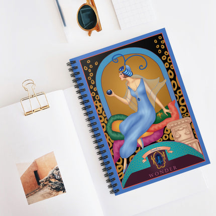 September & Sapphire (from the Gem Series) by Sofia Chiostri Spiral Notebook - Ruled Line