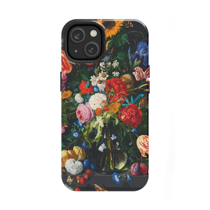🌺🌙 The Midnight Garden Abundance Phone Case – Art Deco Floral Still Life