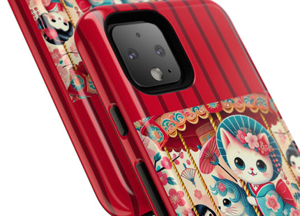 Geisha Kitten's Enchanted Carousel Phone Cases