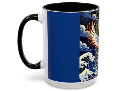 Majestic White Crane Colorful Mugs (11oz, 15oz)