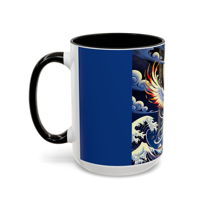 Majestic White Crane Colorful Mugs (11oz, 15oz)