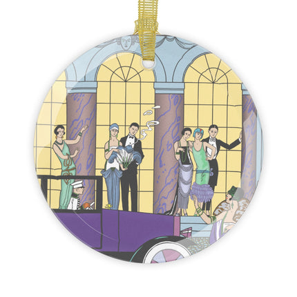 Au Revoir by George Barbier Glass Ornament