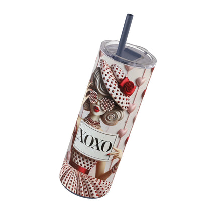 Fashionably Yours, XOXO Skinny Matte Tumbler, 20oz