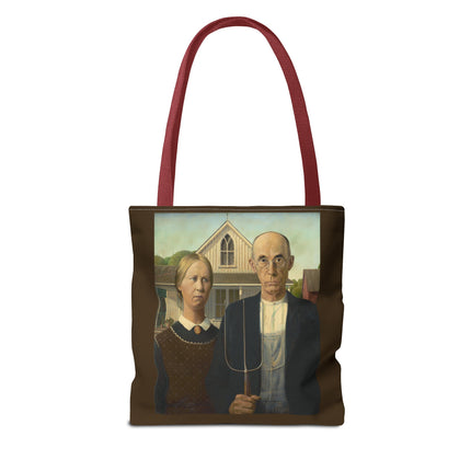American Gothic by Grant Wood Tote Bag (AOP)