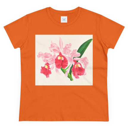 Cattleya gigas by Jean Jules Linden Women's Midweight Cotton Tee