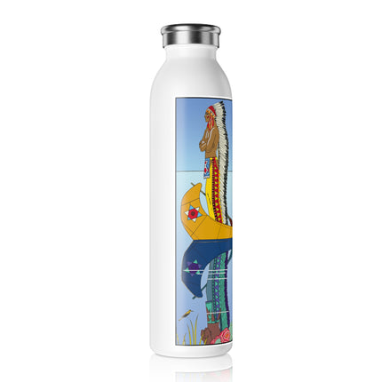 Le long du Missouri (Indian couple on the Missouri River) by George Barbier Slim Water Bottle