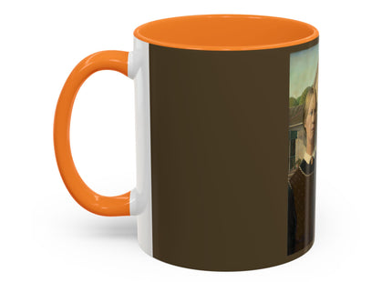 American Gothic by Grant Wood Colorful Mugs (11oz, 15oz)