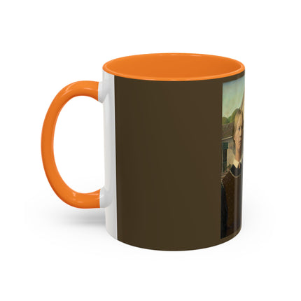 American Gothic by Grant Wood Colorful Mugs (11oz, 15oz)