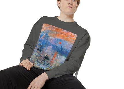 Sunrise by Claude Monet Unisex Garment-Dyed Sweatshirt