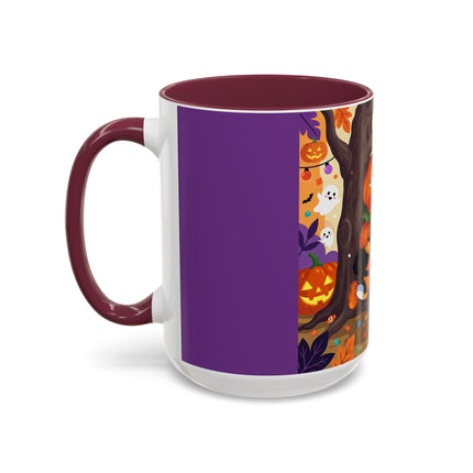 🎃🐈‍⬛ The Pumpkin Child’s Halloween Parade Colorful Mug – Whimsical Storybook Charm