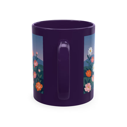 🌸🎭 The Lady Of The Floral Masquerade Garden Ceramic Mug – Art Deco Fashion Whimsy