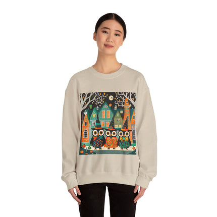 Night of the Trick-or-Treating Owlets Unisex Heavy Blend™ Crewneck Sweatshirt