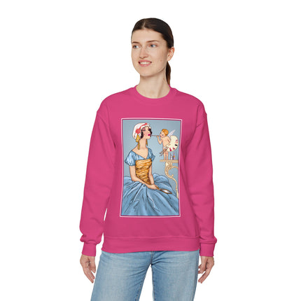 The Enchanting Painter: A Fairy's Artistic Touch Heavy Blend™ Crewneck Sweatshirt