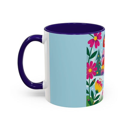 🌸🎄 Christmas In The Winter Garden Colorful Mug – Whimsical Holiday Fantasy