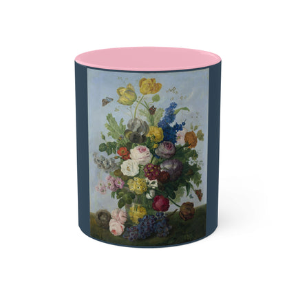 Bouquet of Flowers and a Nest by Sebastian Wegmayr Colorful Mugs, 11oz