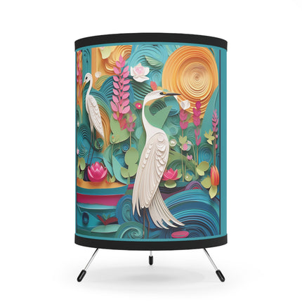 Elegant Egret Oasis Tripod Lamp