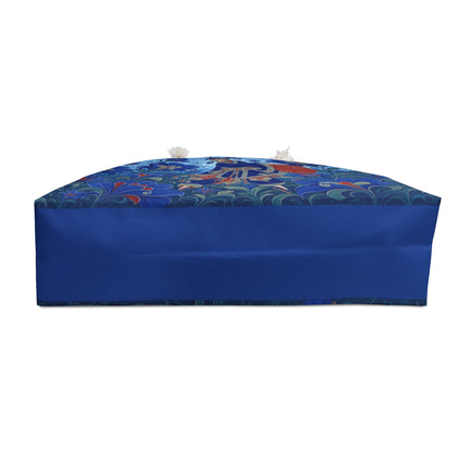 💙🌺 The Enchanted Sapphire Garden Dancer Weekender Bag – Art Deco Oriental Fantasy