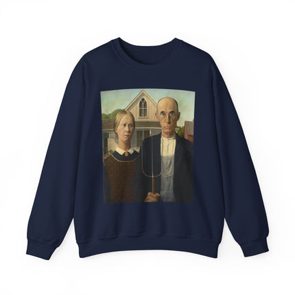 American Gothic by Grant Wood Heavy Blend™ Crewneck Sweatshirt
