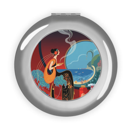 Golden Day Serenade Compact Mirror – Elegant Harmony & Sunlit Grace