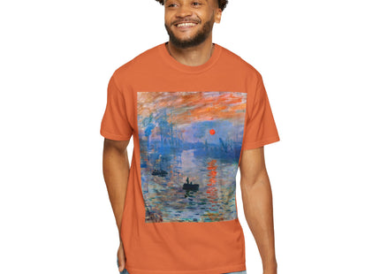 Sunrise by Claude Monet Unisex Garment-Dyed T-shirt