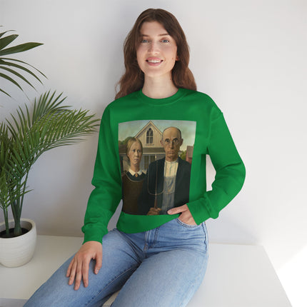 American Gothic by Grant Wood Heavy Blend™ Crewneck Sweatshirt