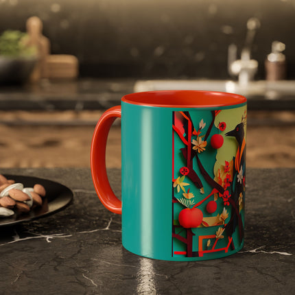 Curious Crow Colorful Mugs (11oz, 15oz)