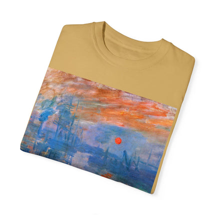 Sunrise by Claude Monet Unisex Garment-Dyed T-shirt
