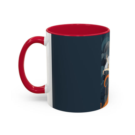 Flame of the Tempest Colorful Mugs – Fiery Storm & Dramatic Elegance