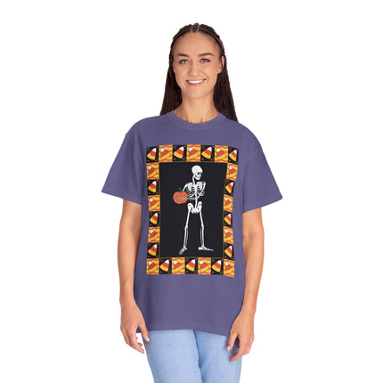 Candy Corn Skeleton Unisex Garment-Dyed T-shirt