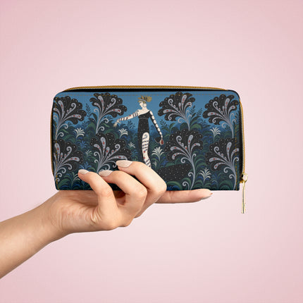 🖤✨ The Midnight Jeweled Garden Wallet – Art Deco Fashion Elegance