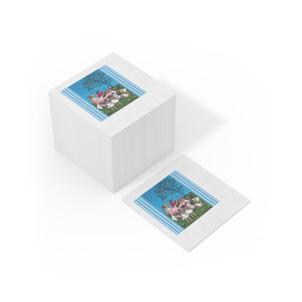 Enchanted Easter Gathering White Coined Napkins