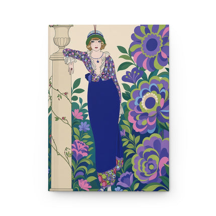 💜🌸 The Enchanted Violet Garden Elegance Hardcover Journal – Art Deco Floral Fashion