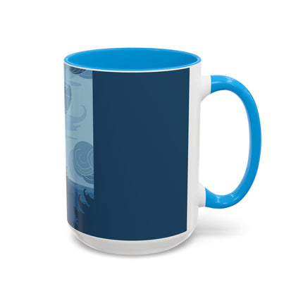 Siren of the Waves Colorful Mugs – Dramatic Sea Power & Bold Elegance