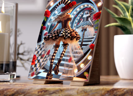 Halloween Witch Through the Mirror Ceramic Tile
