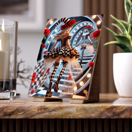 Halloween Witch Through the Mirror Ceramic Tile